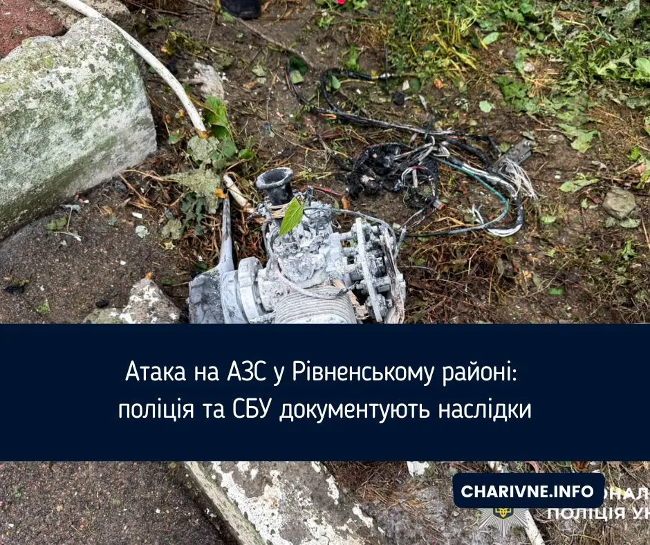 Дрон влучив у АЗС на Рівненщині: люди не постраждали, триває розслідування