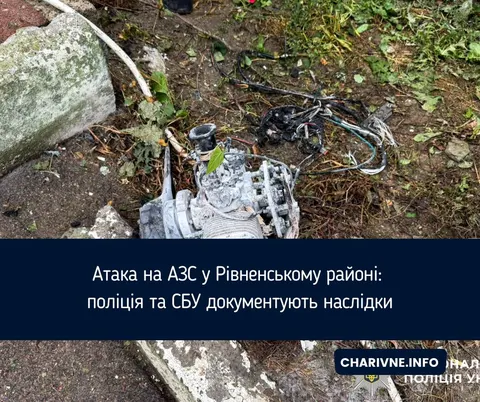 Дрон влучив у АЗС на Рівненщині: люди не постраждали, триває розслідування