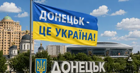 Синьо-жовтий дим над Донецьком: партизани привітали місто з Днем Незалежності