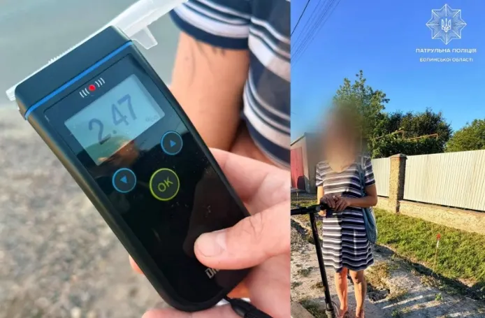П'яні на самокатах: на Волині оштрафували двох водіїв