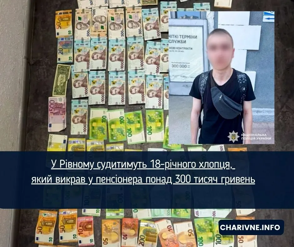 Хотів виїхати з міста: у Рівному судитимуть 18-річного хлопця за крадіжку в пенсіонера