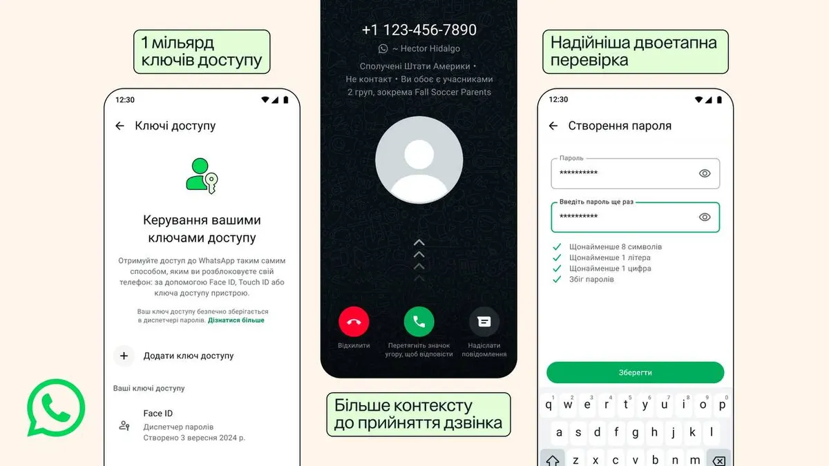 WhatsApp посилив захист: нові паролі та кілька ключів доступу