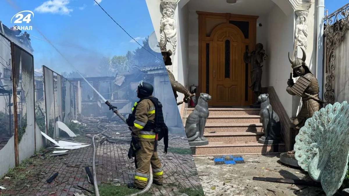 Удар по садибі відомого скульптора в Харкові: сусідній будинок згорів вщент