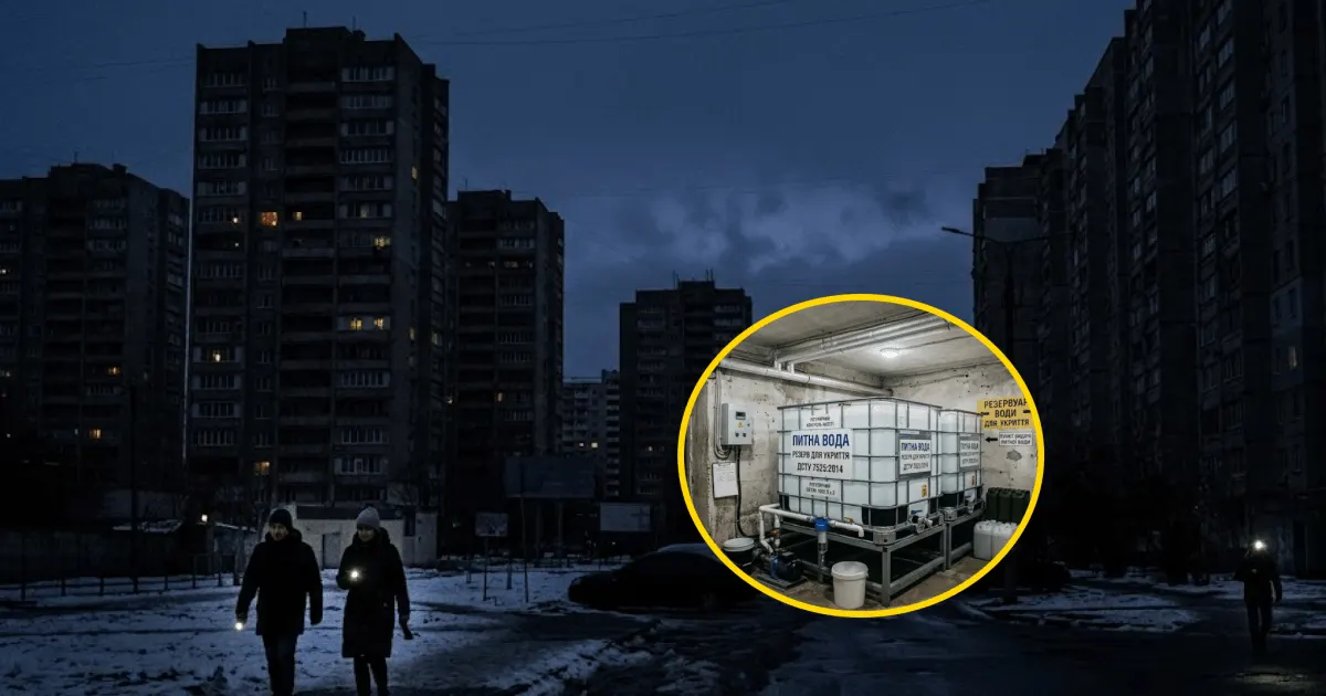 Вода у багатоповерхівках під час блекауту: чи варто сподіватися на запаси