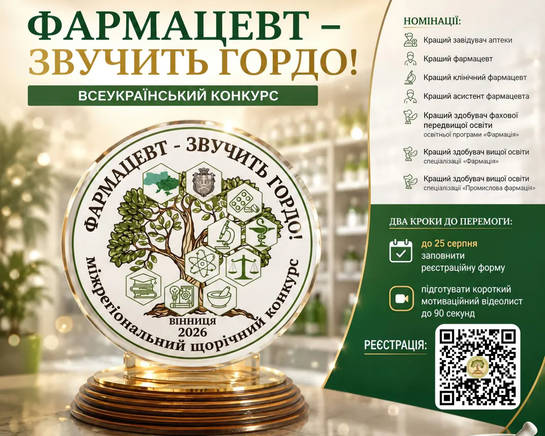 Фармацевтів України кличуть на конкурс «Фармацевт — звучить гордо!»