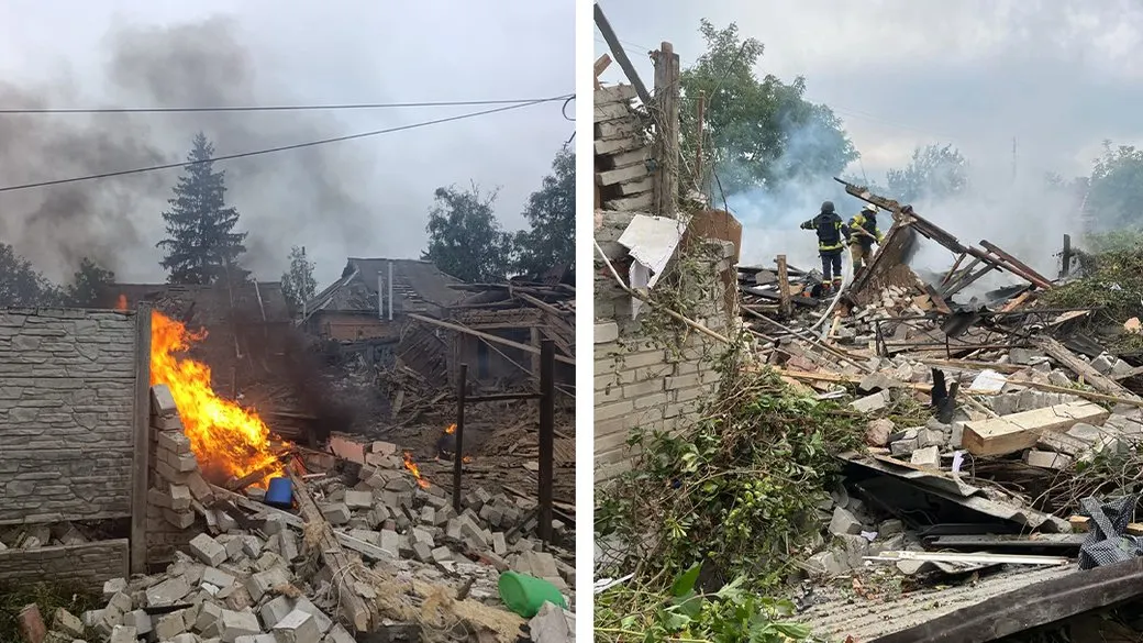 Росіяни двічі за ранок вдарили по Золочеву: пошкоджено сім будинків