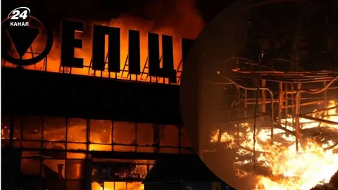 Нічна атака на Запоріжжя: горів «Епіцентр», люди не постраждали